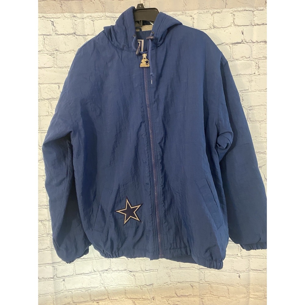 vintage starter dallas cowboys jacket Pro line Puffer Medium Full Zip
